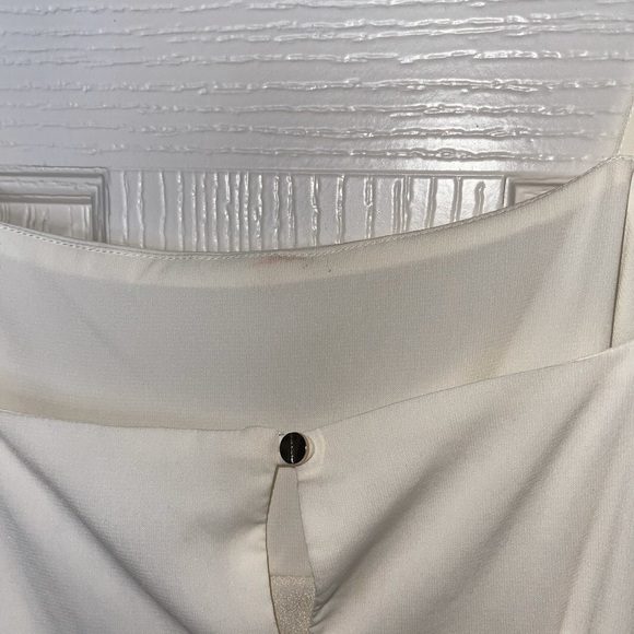 Who What Wear Ivory White Slip Midi Dress Minimalist Apron Style Size Medium NWT - Picture 6 of 9